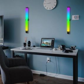 img 1 attached to YQL LED RGB Smart Light Bars with Alexa/Google Assistant - Music Sync TV Backlights, Desk and Ambient Color Changing Lighting WiFi for PC Gaming Room Decor