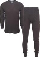 👕 tahari men's crew neck waffle knit thermal underwear set, base layer top and bottom (standard and big & tall sizes) logo