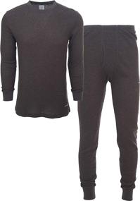 img 1 attached to 👕 TAHARI Men's Crew Neck Waffle Knit Thermal Underwear Set, Base Layer Top and Bottom (Standard and Big & Tall Sizes)