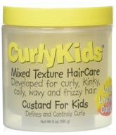 🏽 curlykids yellow mixed haircare custard for kids - 6 ounce logo