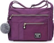 multi-pocket crossbody shoulder bag for women with matching wallet - handbags & purses logo