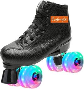 img 2 attached to Exgingle Roller Skates Indoor Outdoor Sports & Fitness for Skates, Skateboards & Scooters