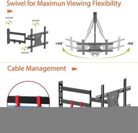 img 1 attached to Mount Plus MP-L28-600S: Ultra-Flexible TV Wall Bracket | Full Motion, 28in Extension Articulating Arm | Fits 32-65in Screens | Holds 60 lbs