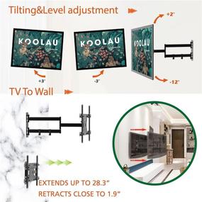 img 2 attached to Mount Plus MP-L28-600S: Ultra-Flexible TV Wall Bracket | Full Motion, 28in Extension Articulating Arm | Fits 32-65in Screens | Holds 60 lbs