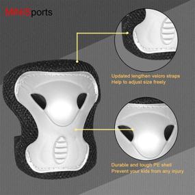 img 2 attached to 🛹 MiniSports 6-in-1 Kids Protective Gear Set - Toddler Knee and Elbow Pads with Wrist Guards for Rollerblading, Roller Skating, Cycling, BMX Biking, Skateboarding, and Inline Skating, Scooter Riding and Sports