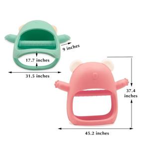 img 1 attached to 🐻 Towwi Baby Wrapped Wrist Teething Toys: Bear Chew Toys for Babies 0-6 Months - Never Drop Design & Washable Infant Teething Toy for Newborns