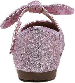 img 1 attached to 👧 DEERBUNNY Toddler/Little Kid Girl's Dress Mary Jane Ballet Flats: Stylish Bow Flower Girl Wedding Party Ballerina Shoes