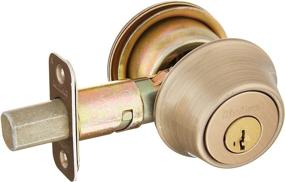 img 1 attached to Kwikset Cylinder Deadbolt Featuring SmartKey Hardware for Door Hardware & Locks