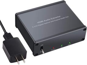 img 4 attached to Преобразователь HDMI в HDMI + аудио с извлечением сигнала с питанием. Цифровой аудиоизвлекатель HDMI 4K - оптический и коаксиальный преобразователь для HDTV, Apple TV, PS4 - LiNKFOR.