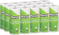 🧻 marcal paper towels 100% recycled 2-ply: 60 sheets per roll - case of 15 individually wrapped green seal certified 06709 logo