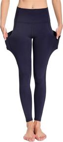 img 2 attached to 🩳 MUUBOOX Women's Yoga Pants Leggings with 3 Pockets - Tummy Control, 4-Way Stretch Workout Leggings with Extra Pockets