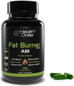 img 3 attached to Health Dose AM Day-Time Fat Burner - 120 Vegetarian Capsules with Green Tea, L-Carnitine Tartrate, Uva Ursi, Garcinia Cambogia, Apple Cider Vinegar - Advanced Weight Loss Supplement for Men & Women.