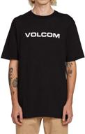 👕 men's clothing: volcom crisp short sleeve black shirt logo