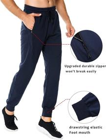 img 3 attached to Sykooria Athletic Running Drawstring Sweatpants Sports & Fitness for Running