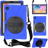 📱 zenrich galaxy tab s6 lite case 10.4 inch 2020-blue: heavy duty shockproof rugged case with s pen holder, stand, hand strap, and shoulder belt logo