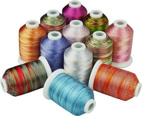 img 2 attached to Simthreads 12 Variegated Color Embroidery Machine Thread - Ideal for 🧵 Janome, Brother, Pfaff, Babylock, Singer, Bernina, Husqvarna and Most Sewing Embroidery Machines