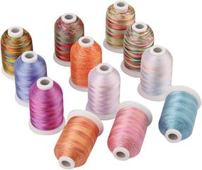 img 4 attached to Simthreads 12 Variegated Color Embroidery Machine Thread - Ideal for 🧵 Janome, Brother, Pfaff, Babylock, Singer, Bernina, Husqvarna and Most Sewing Embroidery Machines