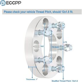 img 3 attached to 🔧 ECCPP 4X Проставки адаптеров для дисков 5 шт. - 1 дюйм - 5x5 до 5x4.75 - 78.3 мм - 12x1.5 - Совместим с Dodge Grand Caravan, Town & Country, Roadmaster, Cadillac Fleetwood, Chevy Caprice