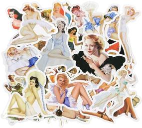 img 1 attached to 🎀 Pin Up Girl Sticker Pack: 100pcs Vinyl Decals for Guitar, Skateboard, Laptop & More – Waterproof & Durable