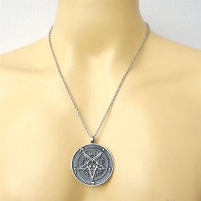 img 2 attached to OhDeal4U Pendant Necklace Baphomet Stainless