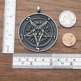 img 1 attached to OhDeal4U Pendant Necklace Baphomet Stainless