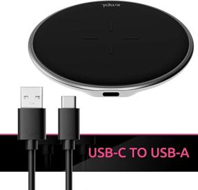 img 1 attached to 📱 SMPL. Fast Wireless Charger, 10W Wireless Charging Pad, Compatible with iPhone 12/12 Pro/11/XS Max/XR/XS/X/8/8+, Samsung Galaxy S10/S9/S9+/S8/S8+/Note 9, and More (Black)