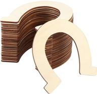 🔖 24pcs healifty wood discs slices horseshoe shape: unfinished wooden cutouts for craft diy decoration logo