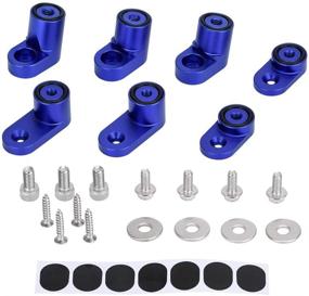 img 4 attached to PQY Rear Wing Spoiler Riser Extender Kit Bolt-On Type Compatible With 2013 Ford Focus ST 4Dr Hatchback 2014 2015 2016 2017 2018 (Blue)