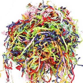 img 4 attached to 🐦 Colorful Paper Super Shredder Ball Bonka Bird Toys - Natural Shred for Parrots, Parrotlets, Budgies, Quakers, and Doves