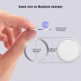 img 2 attached to Magnetic Wireless Charger Metal Rings With 3M Sticker 4 PCS Compatible For Magsafe Charger (Sliver)