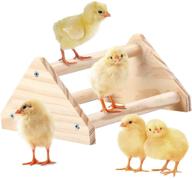 high-quality gintuto chicken perch: durable pine wood jungle gym roosting bar for coop and brooder - ideal for large bird, baby chicks, and parrots logo