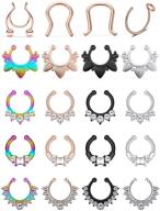 prjndjw septum stainless piercing jewelry women's jewelry logo