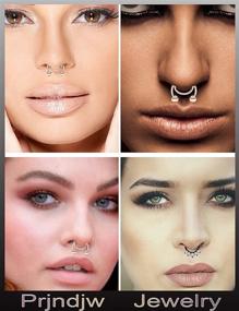 img 2 attached to Prjndjw Septum Stainless Piercing Jewelry Women's Jewelry