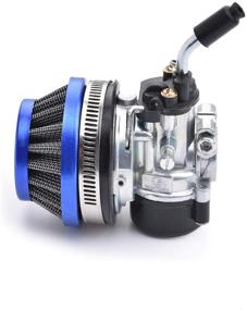 img 4 attached to 🏎️ High Performance Racing Carburetor with Air Filter for 2 Stroke Engine Bicycles - Blue, 49cc-80cc