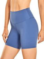 🩳 crz yoga women's naked feeling biker shorts: high waist yoga running shorts for ultimate comfort and performance логотип