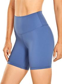 CRZ YOGA Women's Naked Feeling Biker Shorts 4 Inches - High Waisted Workout  Gym Running Yoga Shorts Spandex