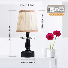 img 1 attached to 🌙 ZEEFO LED Night Light Set - Battery Powered Portable Night Lamp, Warm White Remote Control Night Light - Dimmable Classic Bedside Table Lamps for Bedroom, Study, and Kids Room (Pack of 2)