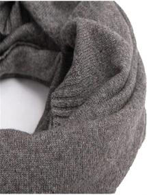 img 3 attached to Stay Cozy this Winter with Sherry007 Women's Solid Wool Knitted Soft Comfy Circle Loop Infinity Scarf