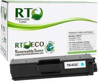 🖨️ renewable toner compatible cyan toner cartridge for brother tn433 tn433c hl and mfc multifunction printers (hl-l8260, hl-l8360, hl-l9310, mfc-l8610, mfc-l8900) logo