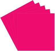🎨 яркий и универсальный: 5 розовых листов виниловой пленки oracal 651, 12x12”, идеально подходит для рукоделия, письма и декорирования. логотип