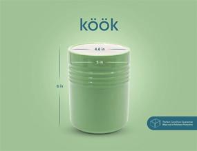 img 1 attached to 🍽️ Mint Ceramic Utensil Crock by KooK: Stylish Utensil Holder for Kitchen Organization