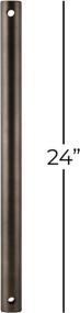 img 1 attached to 🏠 kathy ireland HOME 24 Inch Oil Rubbed Bronze Ceiling Fan Downrod: Enhancing Style and Functionality