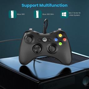 img 3 attached to Проводной контроллер YAEYE для Xbox 360 - Dual-Vibration Turbo - Совместим с PC и Xbox 360 / 360 Slim