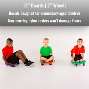 img 2 attached to 🛴 12 Inch Children's Cosom Scooter Board with Safety Guards, Red