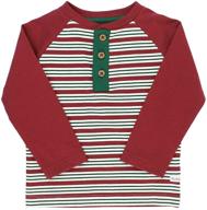 ruggedbutts peppermint stripe raglan henley logo