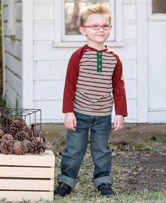 img 3 attached to RUGGEDBUTTS Peppermint Stripe Raglan Henley