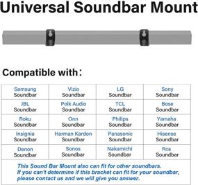 img 1 attached to 🔊 Optimized Soundbar Mounting Bracket - Universal Wall Mount Brackets with Floating Shelf for Samsung, Sony, Insignia, Nakamichi, Polk Audio, Vizio, Roku, Bose, Onn Sound Bars