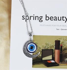 img 1 attached to 🧿 Lucky Evil Eye Necklace: Turkish Beads Chain Pendant for Women and Men