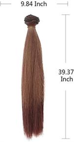 img 1 attached to 🧶 Лот из 5 синтетических темно-коричневых прядей волос, длиной 9,84 дюйма, выполненных вручную для изготовления парика куклы BJD Blythe Pullip.