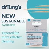 🦷 drtung's thin double-sided perio sticks - remove plaque, interdental cleaning, nordic birch, 100 count, 6 pack logo